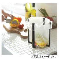 YAMAZAKI (山崎実業) tower ポリ袋エコホルダー(ブラック)(06788)